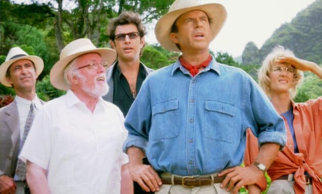 Jurassic Park : Photo Laura Dern, Sam Neill, Jeff Goldblum, Richard Attenborough